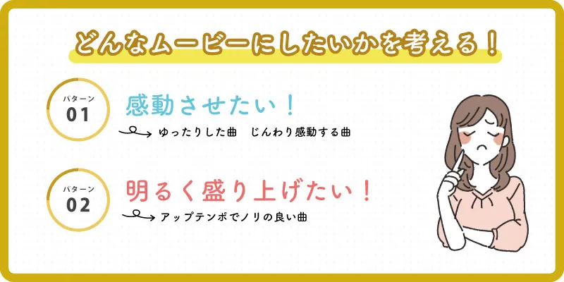 理想的なムービーの雰囲気を決める